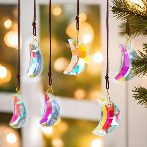 H&D HYALINE & DORA living room rainbow prisms brighten walls and decor.