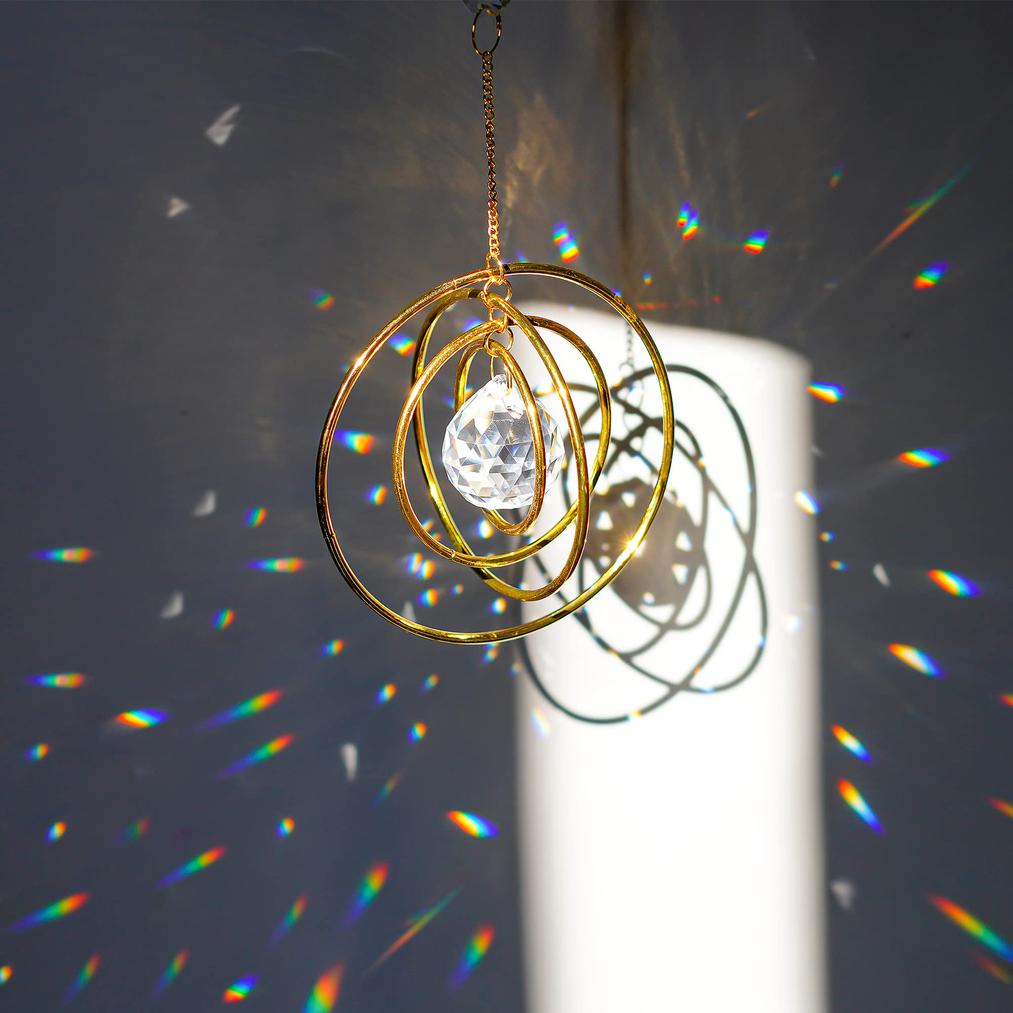 H&D Hyaline & Dora Rainbow Prism on glass ball creates sparkling color