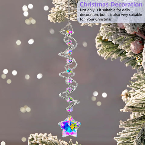 H&D Hyaline & Dora 21inch crystal sun catcher adds color to seasonal windows and porches.