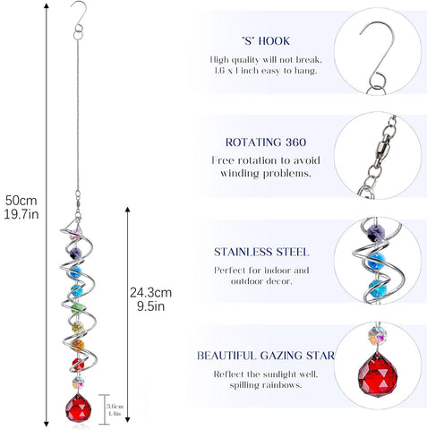 H and D Hyaline and Dora stainless steel hanging hook supports effortless swiveling.