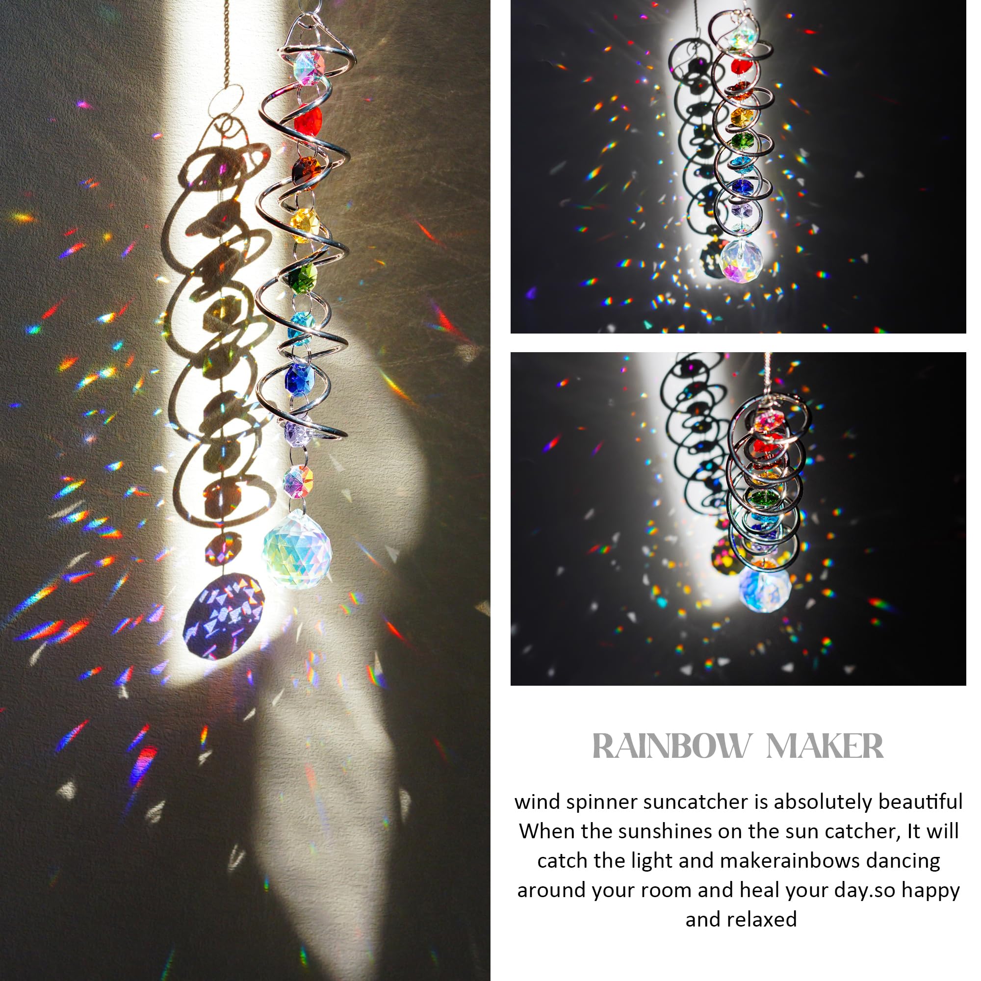 H&D HYALINE & DORA seven chakra crystals create balanced ambience in any room.