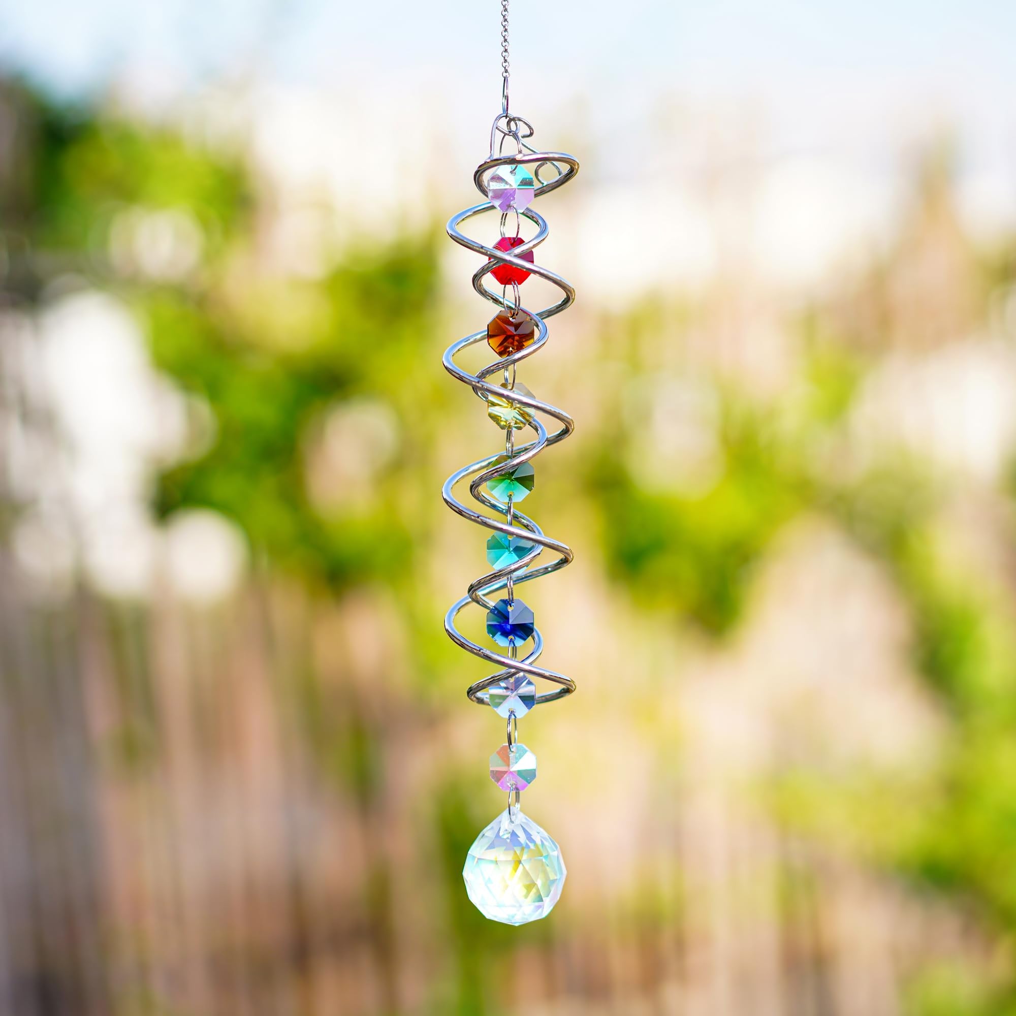 H&D HYALINE & DORA sun catcher includes S-hook for easy hanging.