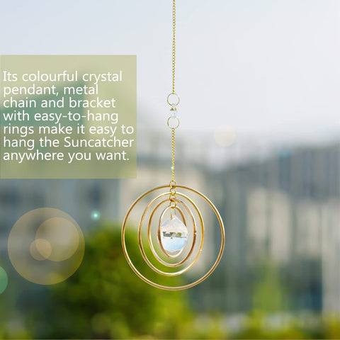 H&D Hyaline & Dora Suncatcher with gold chains adds warm sparkle