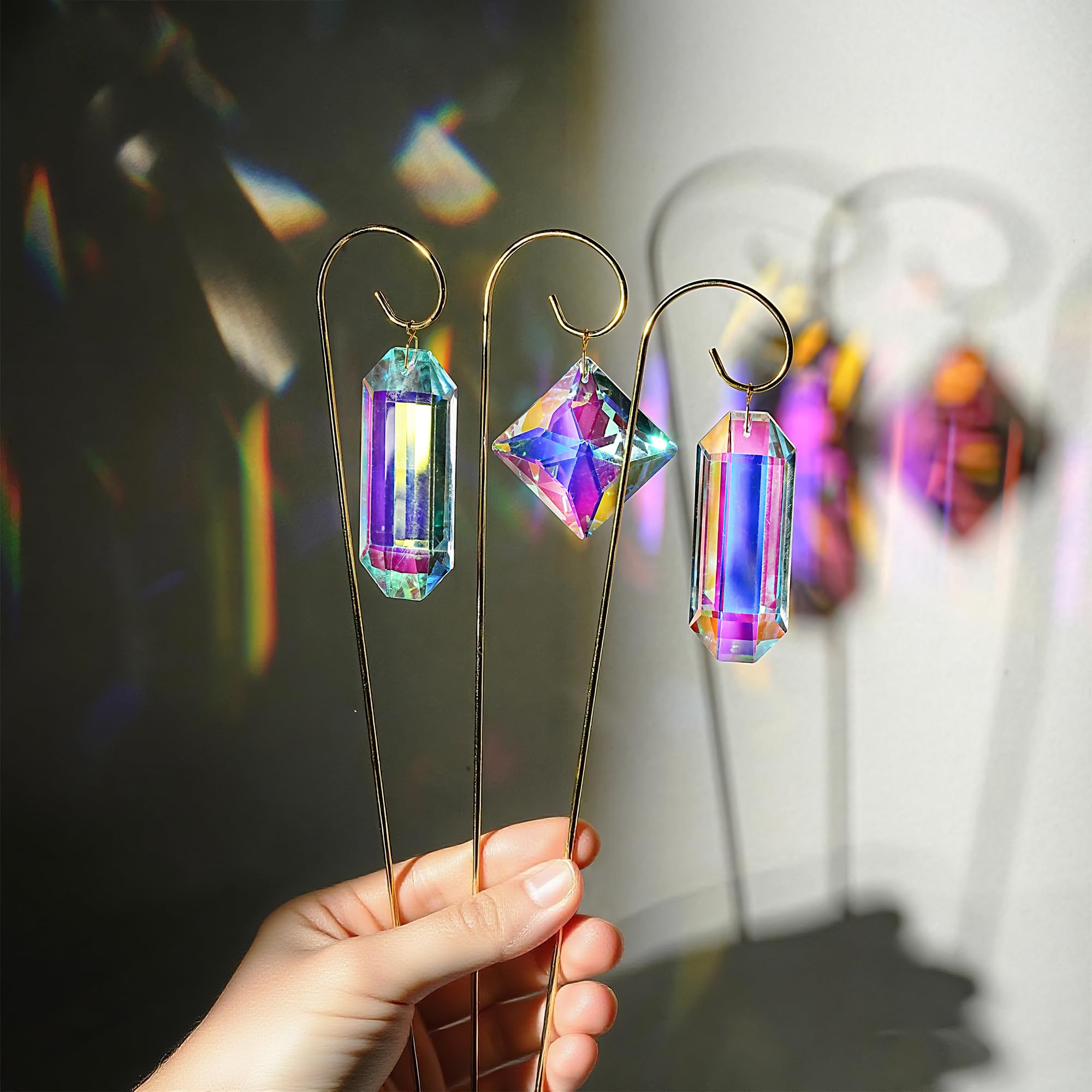 H&D HYALINE & DORA crystal suncatcher creates bright light accents for indoor or outdoor spaces