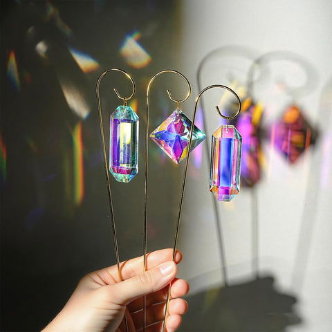 H&D HYALINE & DORA crystal suncatcher creates bright light accents for indoor or outdoor spaces