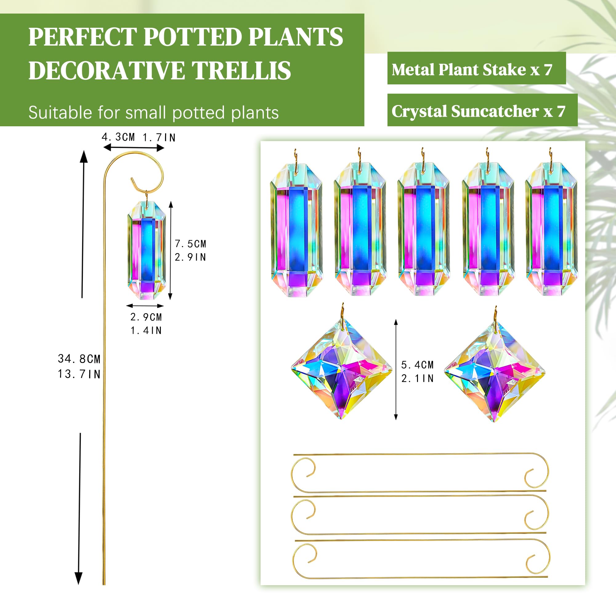 H&D HYALINE & DORA compact stake fits small containers for subtle decorative sparkle