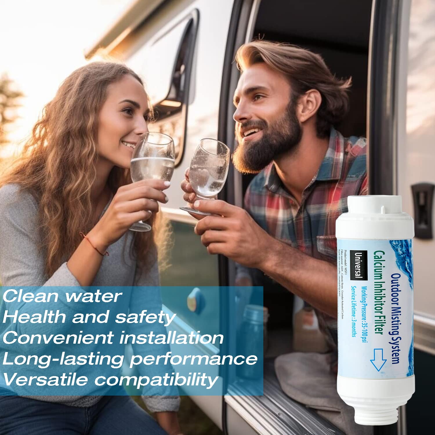 H&G Lifestyles compact inline filter helps maintenance and decreases clogs.