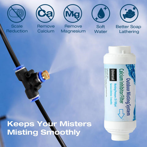 H&G Lifestyles easy-installation filter fits most misting systems.