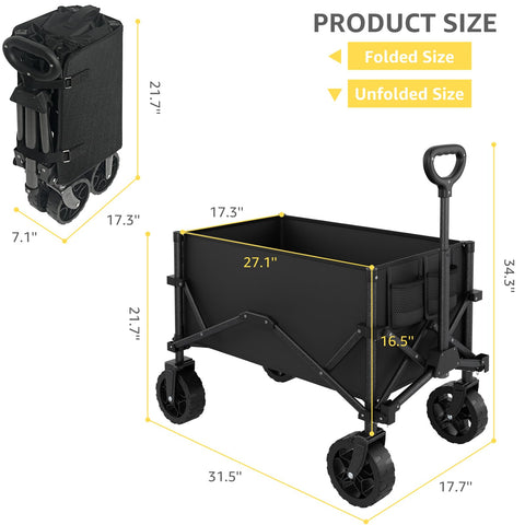 HAAGEEP Collapsible Wagon beside groceries showing its versatility and space.
