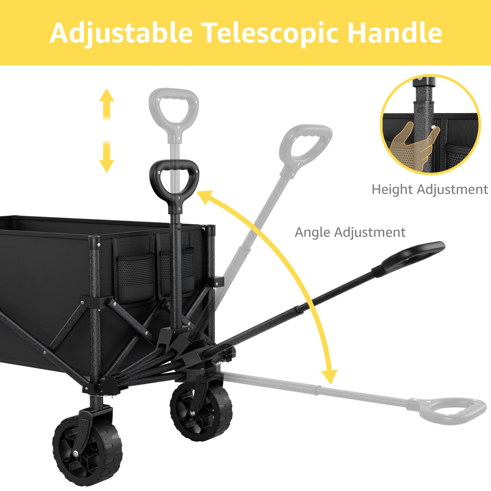 HAAGEEP Collapsible Wagon stored in a trunk with folded profile.