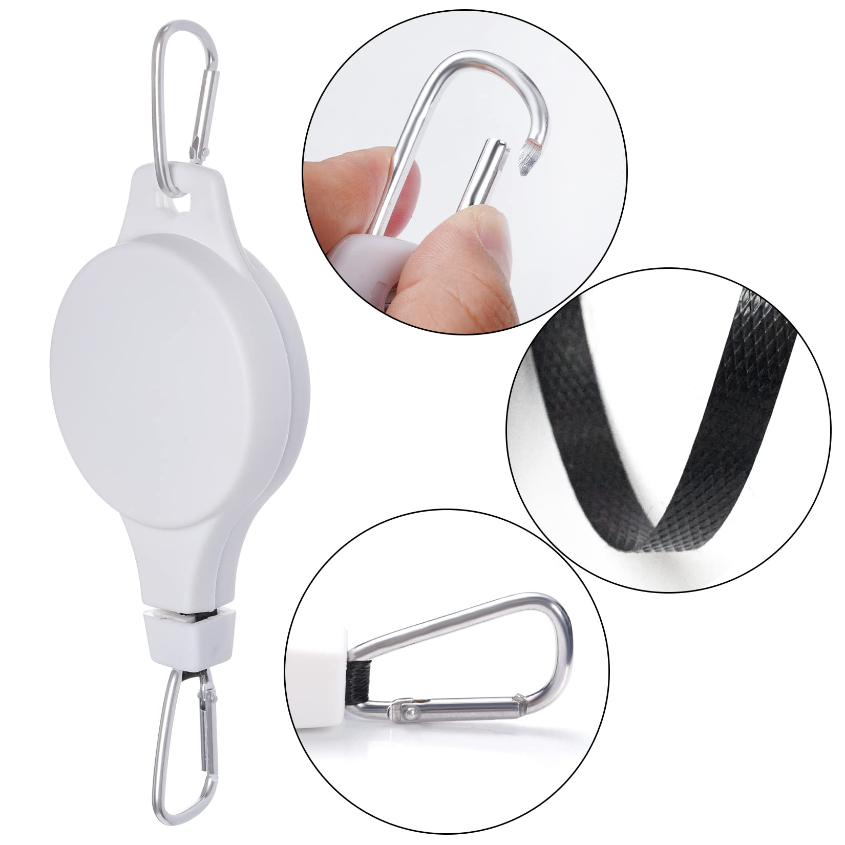 Haakong plant hanger with carabiner attachment keeps pots stable and safe.