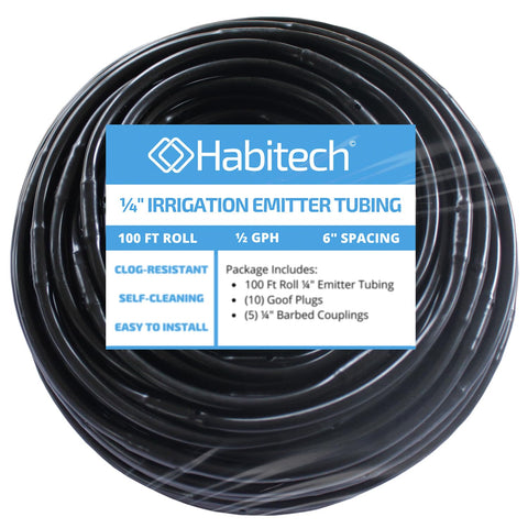 Subsurface ready Habitech dripline beneath mulch for tidy watering