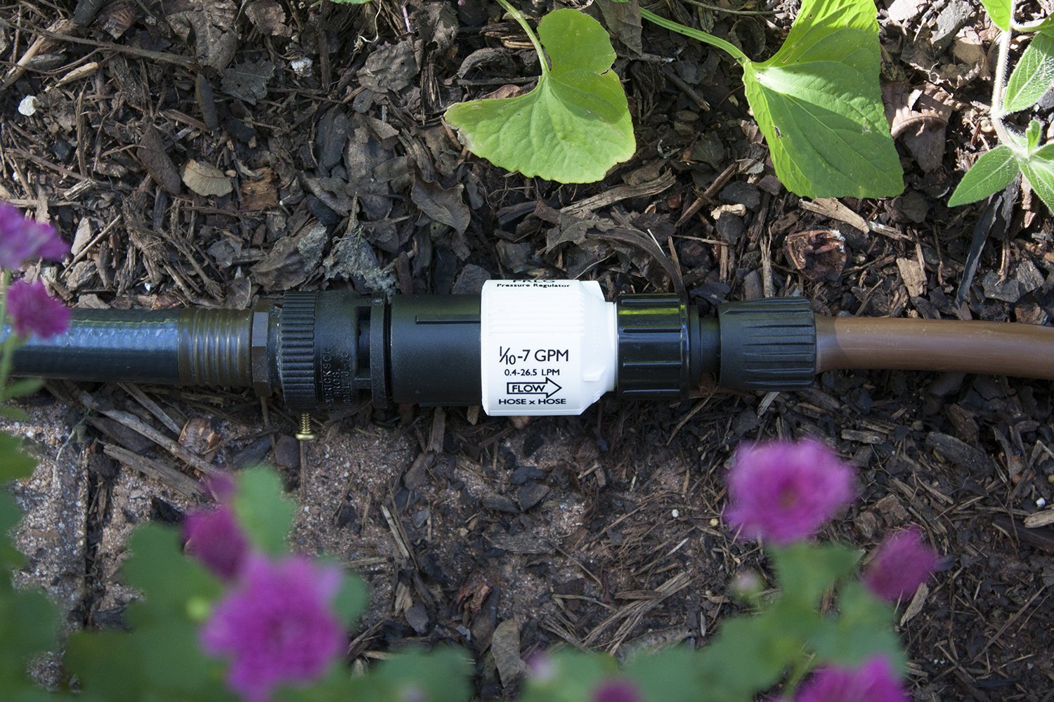 Habitech backflow preventer safeguards irrigation from return flow.