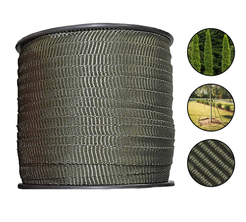 Habitech olive green webbing blends with landscape for discreet installation.
