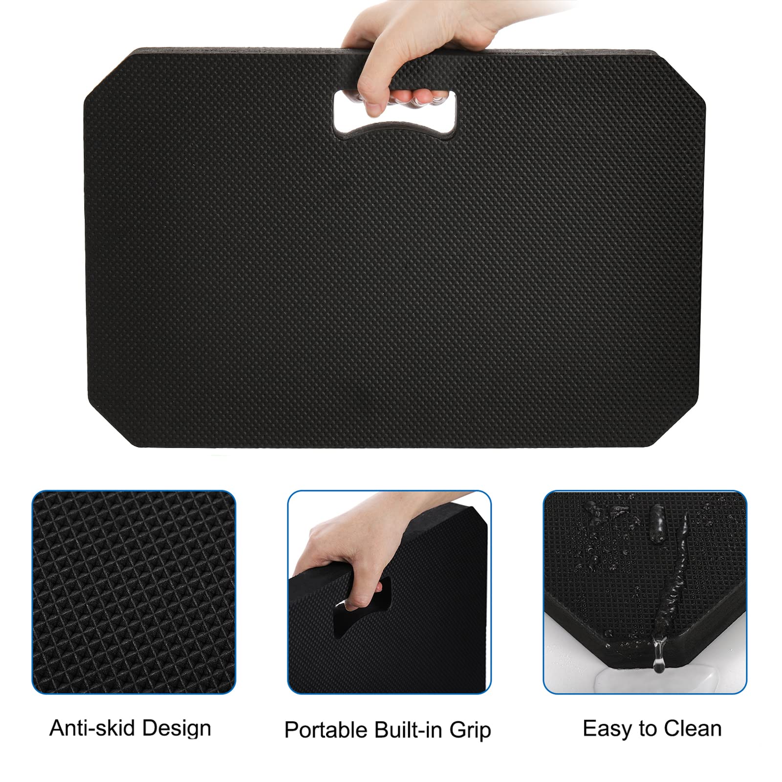 Hacaroa kneeling pad 1.5-inch thickness cushions knees during tasks.