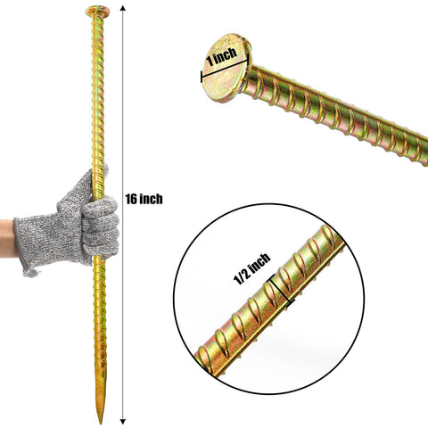 Hacaroa sharp tip stake enables easy hammering into soil, gravel, or clay.