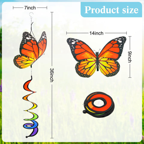 HADEEONG rainbow curlie wind spinner in motion adds dynamic yard movement.
