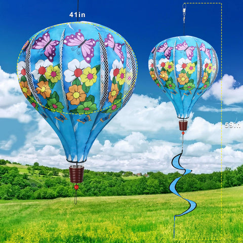 HADEEONG wind spinner adds lively color to yard with easy top-push setup
