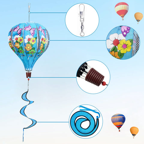 HADEEONG two-pack wind spinners brighten porch, tree, or balcony in any season