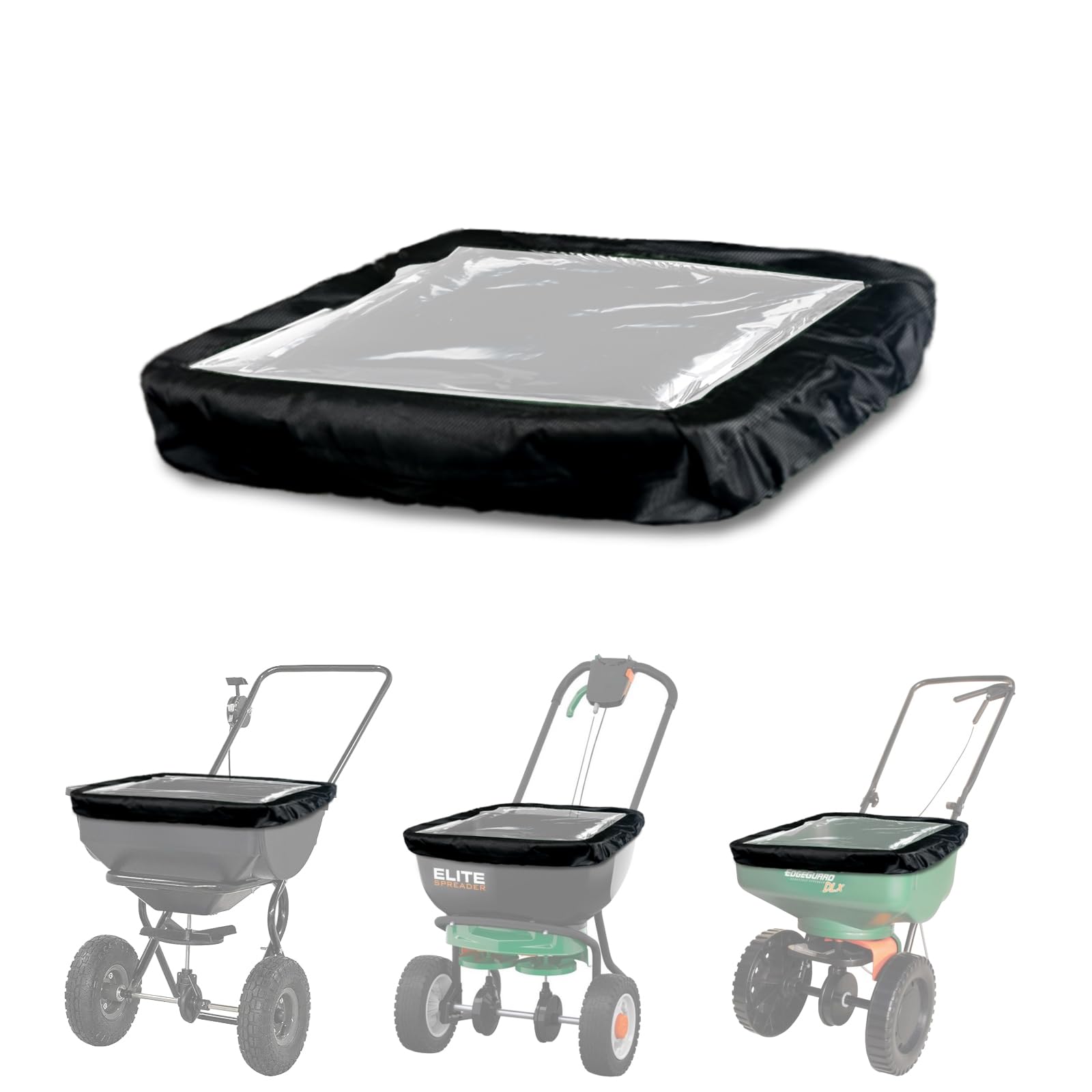 Hadisi broadcast spreader cover with PVC window for easy material check outdoors