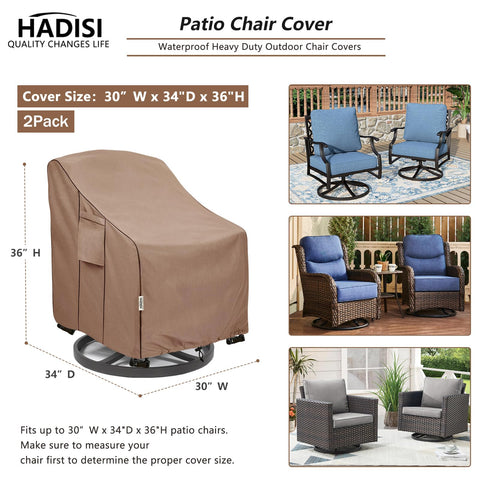 Hadisi lounge deep-seat chair cover tear-resistant design shields upholstery from dust.