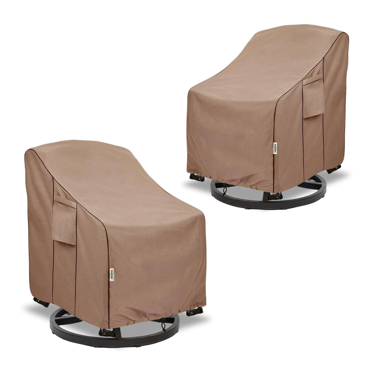 Hadisi patio chair cover waterproof 2-pack protects outdoor chairs from rain and spills.