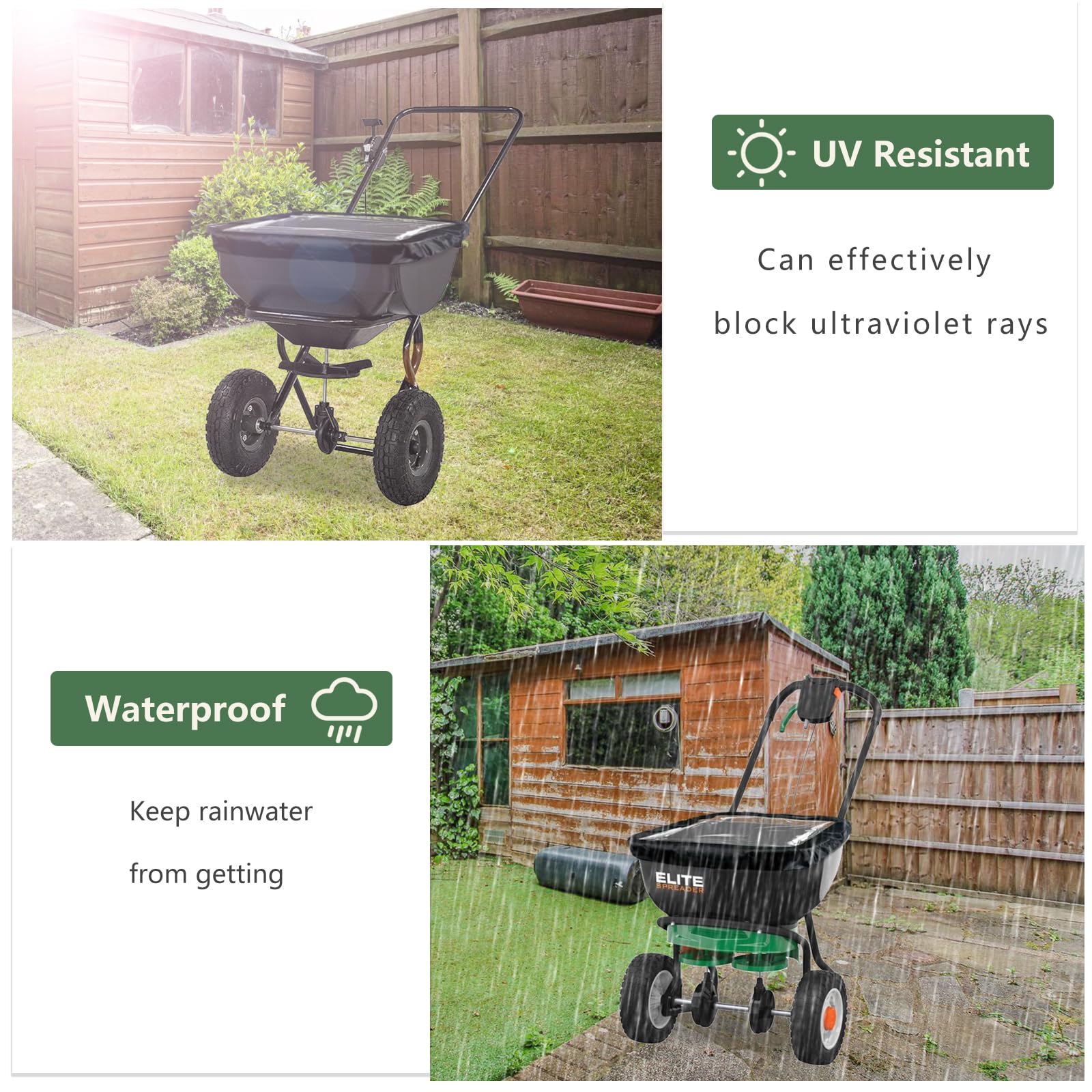 Hadisi windproof hem design keeps the cover secure during breezy days