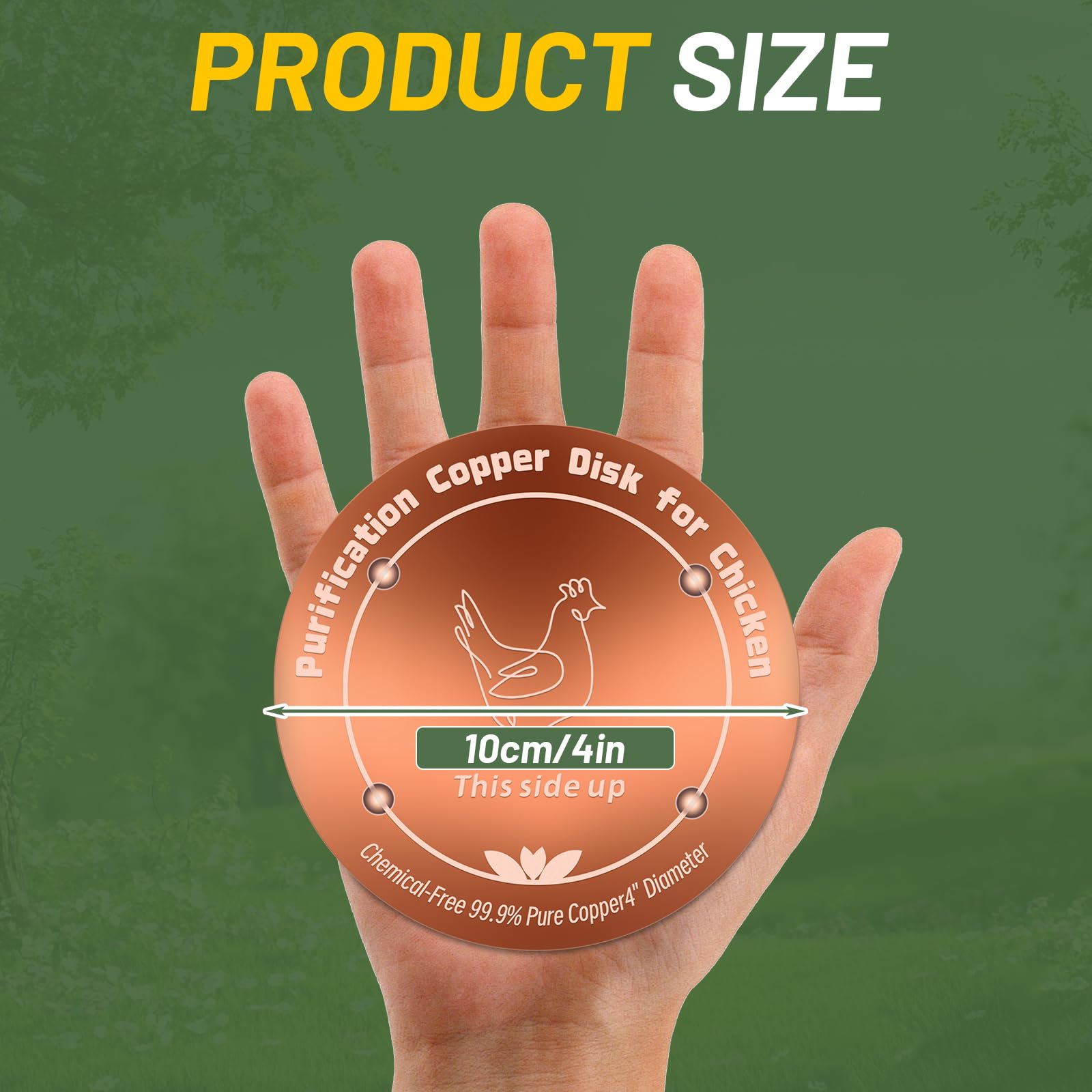 HAEZU copper disc with 4-point support raises contact for better purification.