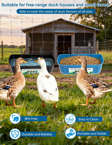 HAEZU 4-pack duck feeder set for multiple coops