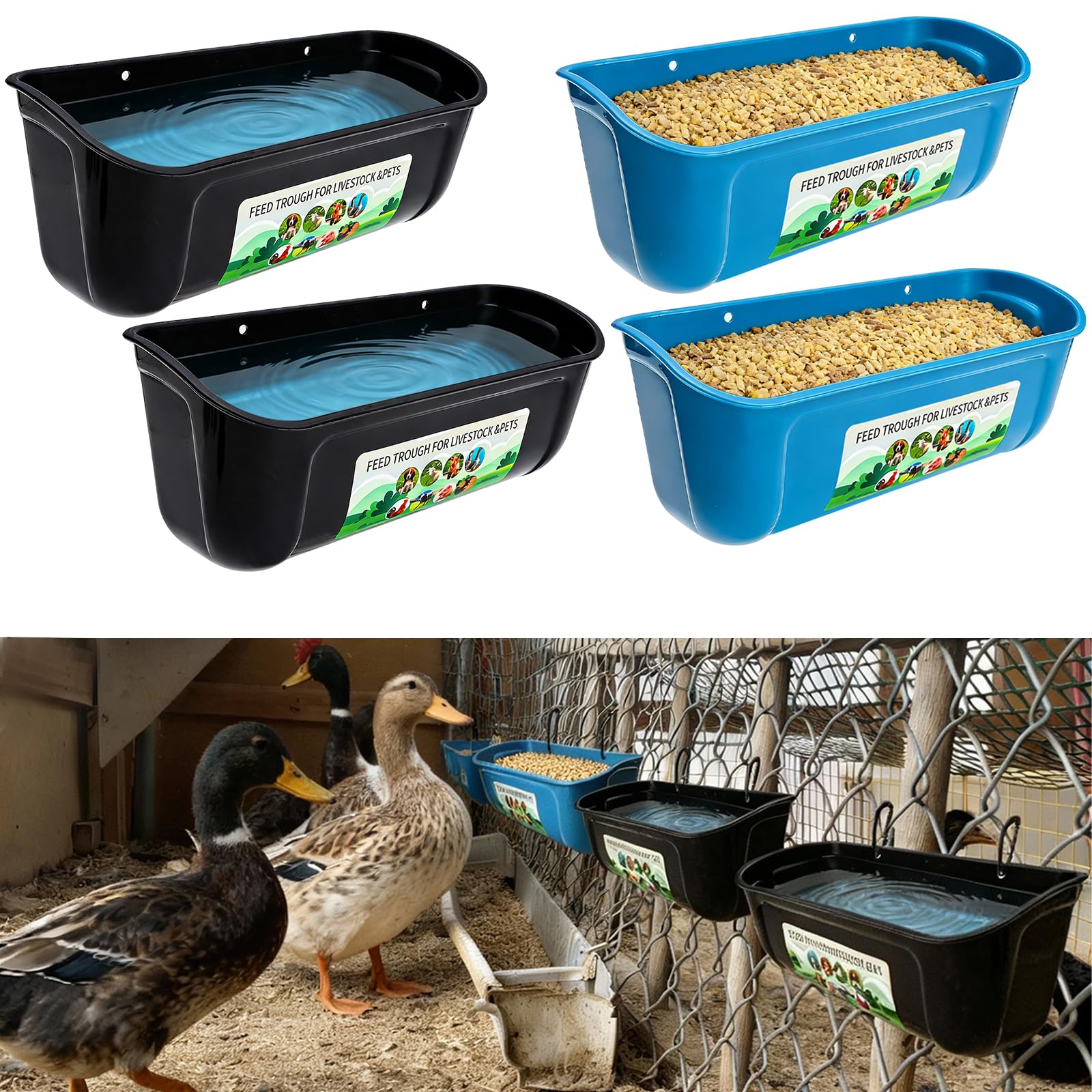 HAEZU duck water feeder in coop setup with easy installation