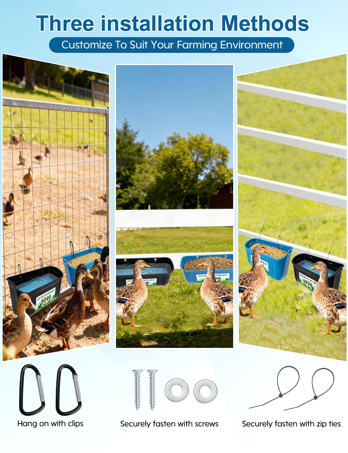 HAEZU duck water feeder reduces waste by keeping meals clean