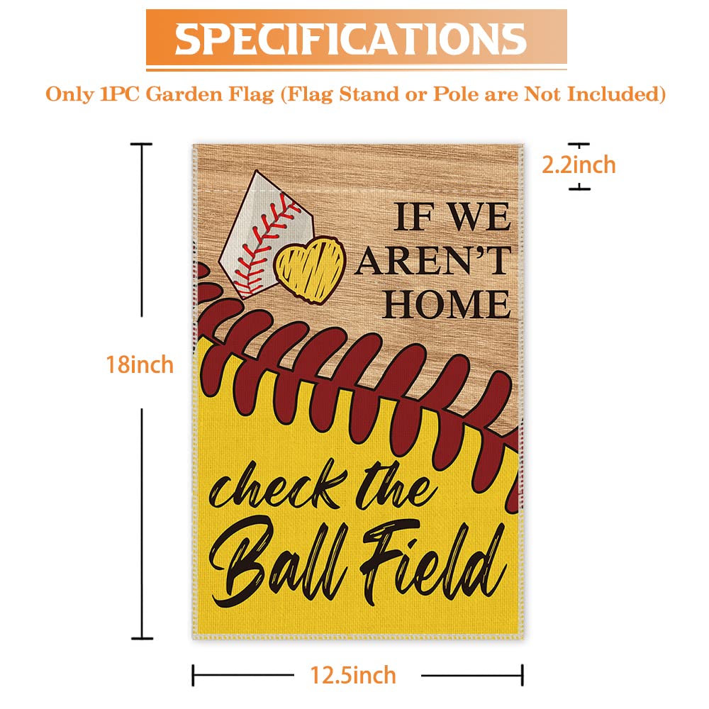Hafhue backyard baseball flag, durable outdoor decor for welcoming yard sports fans.