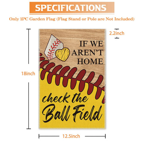Hafhue backyard baseball flag, durable outdoor decor for welcoming yard sports fans.