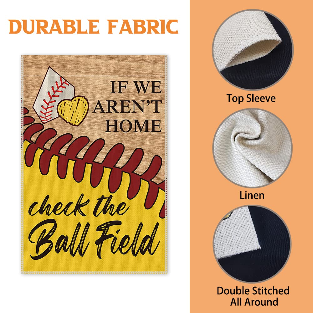 Hafhue baseball flag, 12x18, weatherproof banner for garden display.