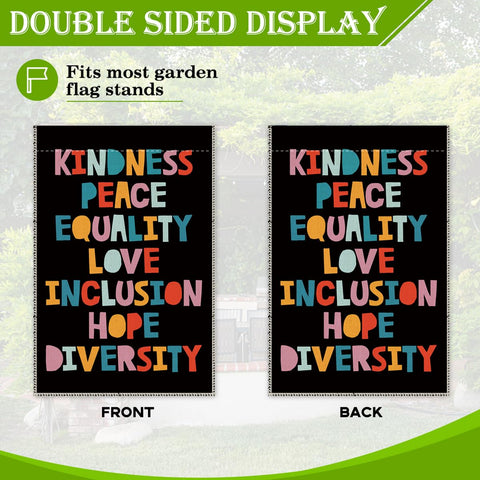 Hafhue Peace Equality graphic detail, inclusive design for garden display.