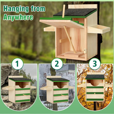 HAFTKD Owl House easy-clean opening for hygienic maintenance