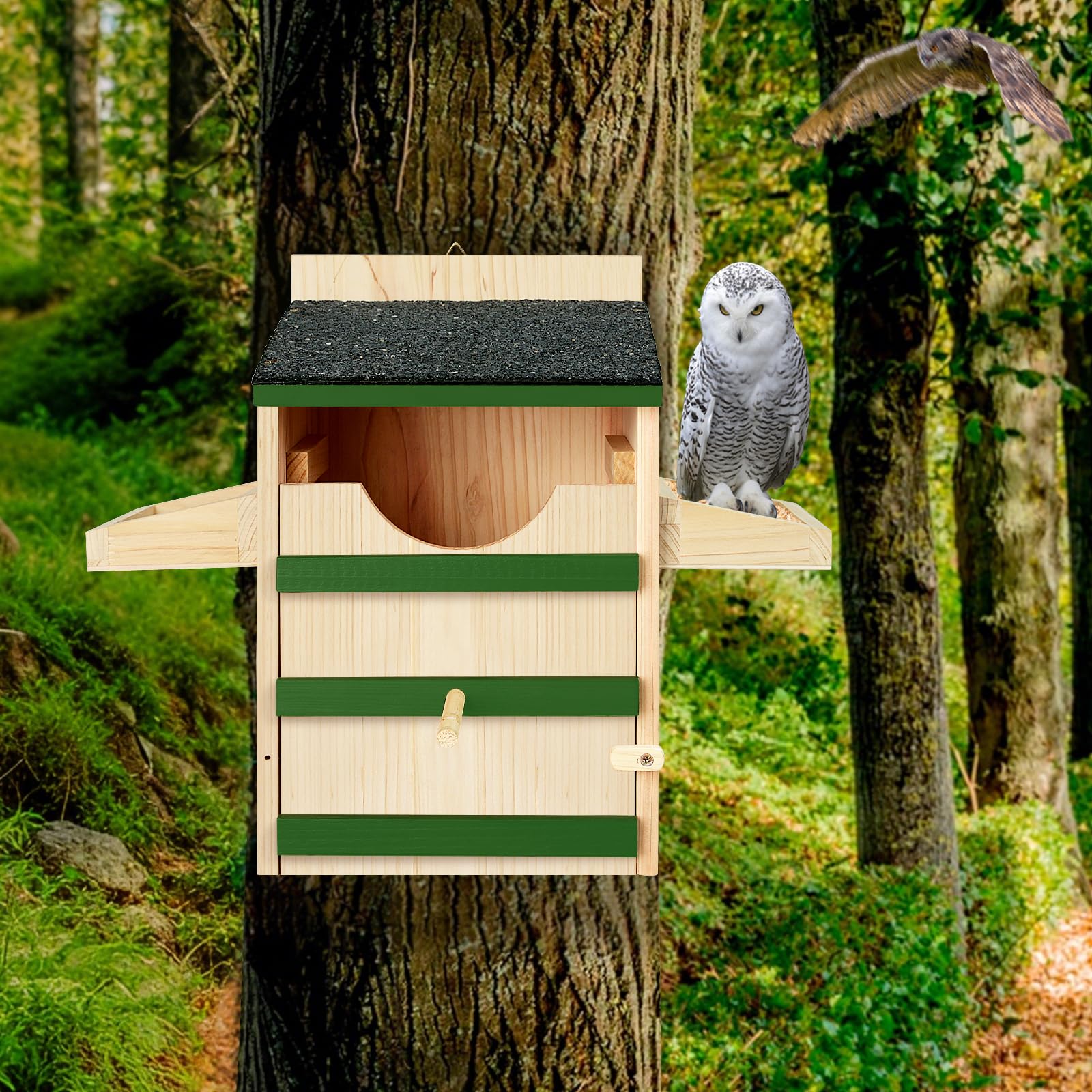 HAFTKD Owl House large opening for easy owl access