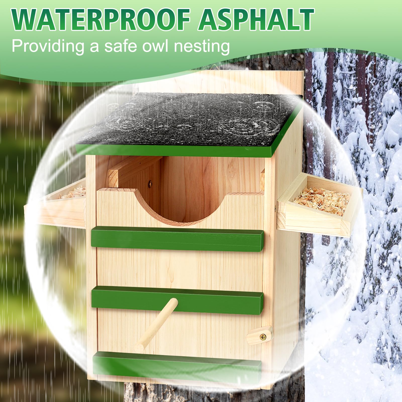 HAFTKD Owl House features two food stations for birds