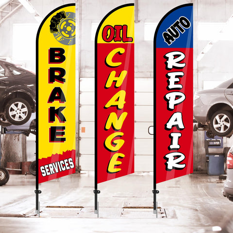 Hahafelt outdoor flags measure 12x2.5 ft for wide reach and quick recognition.