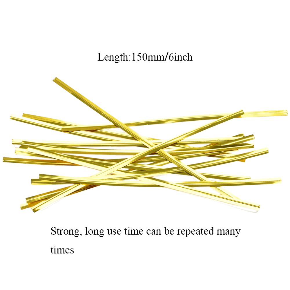 HAHIYO bread bag ties in gold provide secure, mess-free containment.