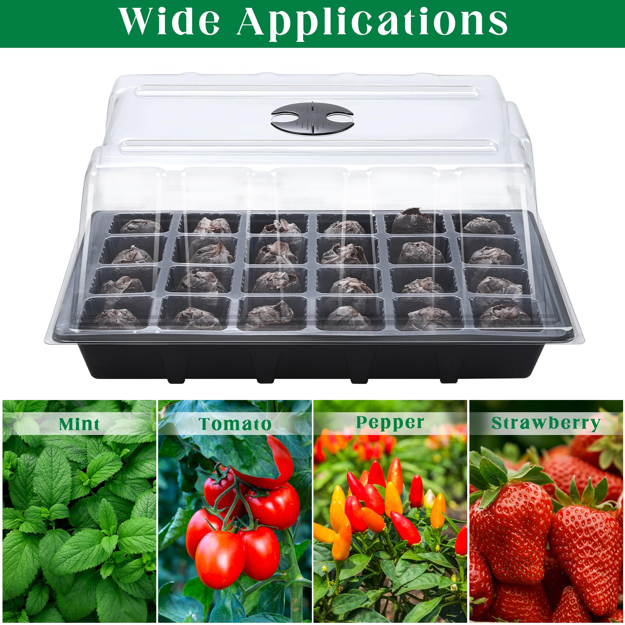 Hahood three-piece garden tools included for potting and thinning.