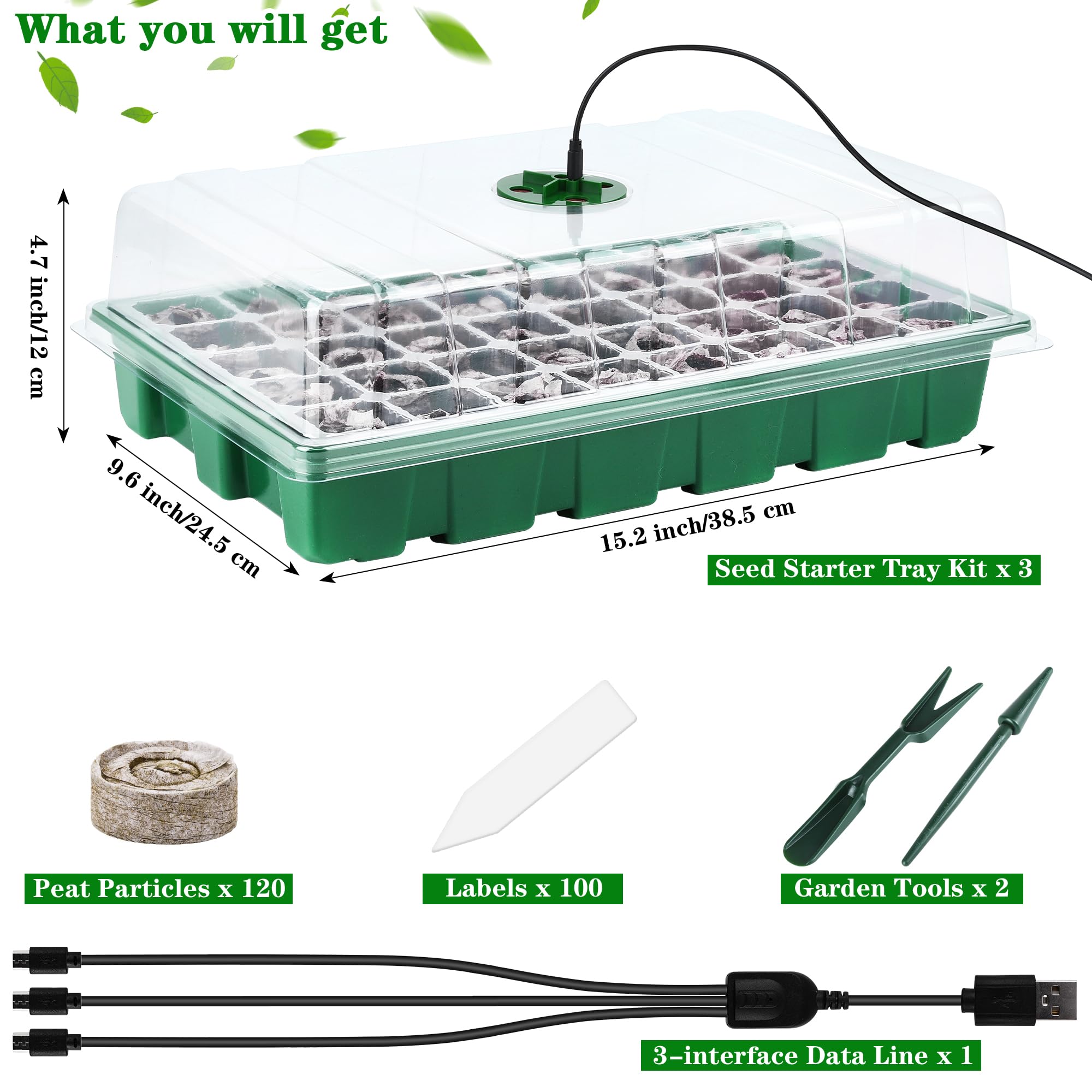 Hahood grow light cover delivering full-spectrum light for seedlings