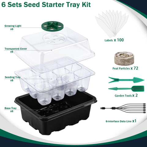 Hahood grow light cover delivering full-spectrum LED illumination for seedlings