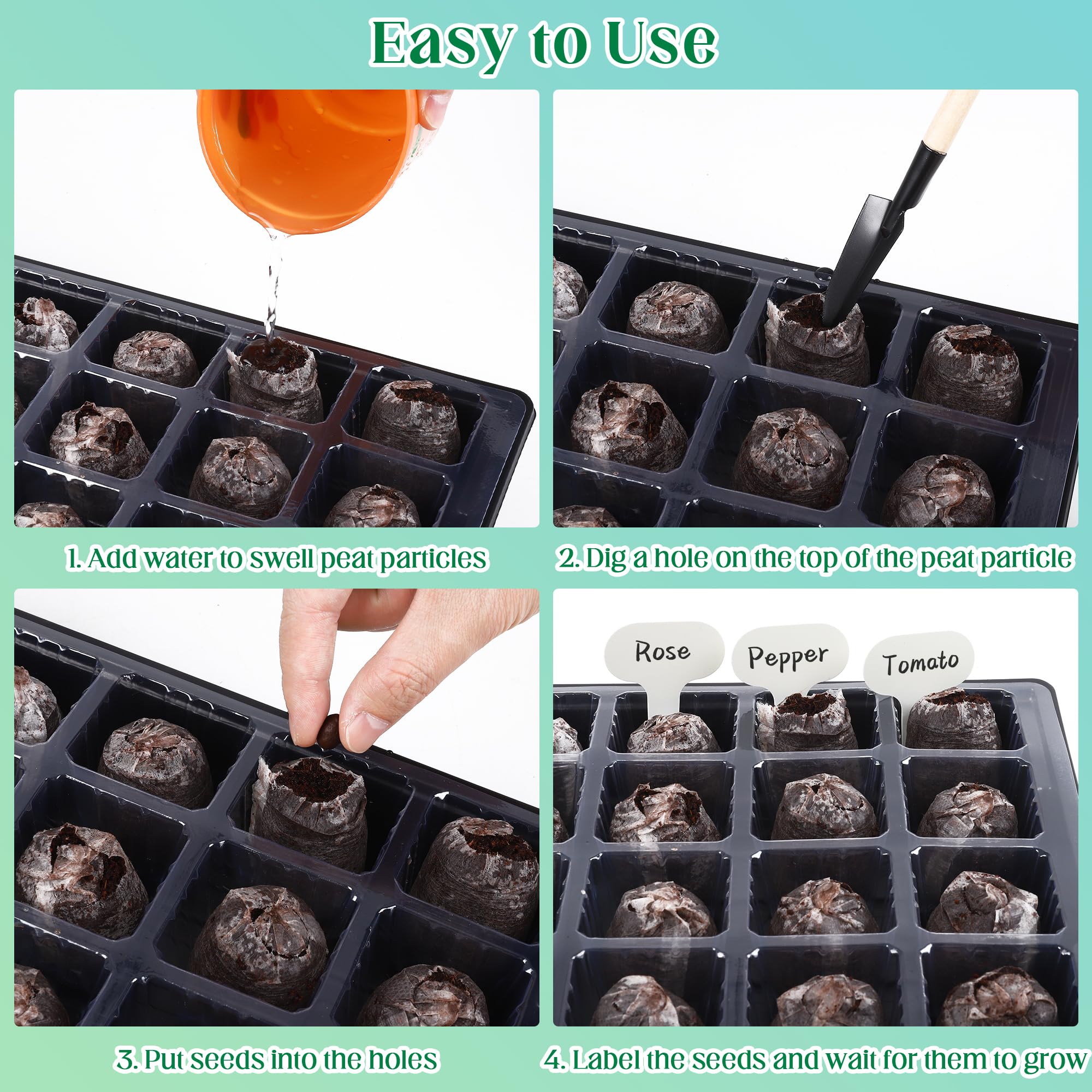 Hahood humidity dome lid maintains stable moisture for germination.