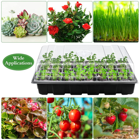Hahood transparent humidity-dome lid allows monitoring during germination.