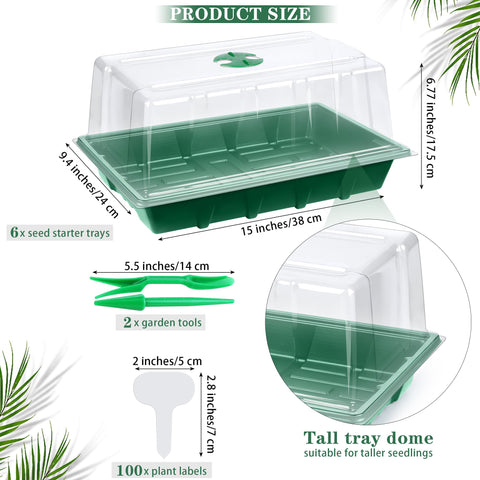 Hahood six-pack seed trays help beginners start seeds with confidence