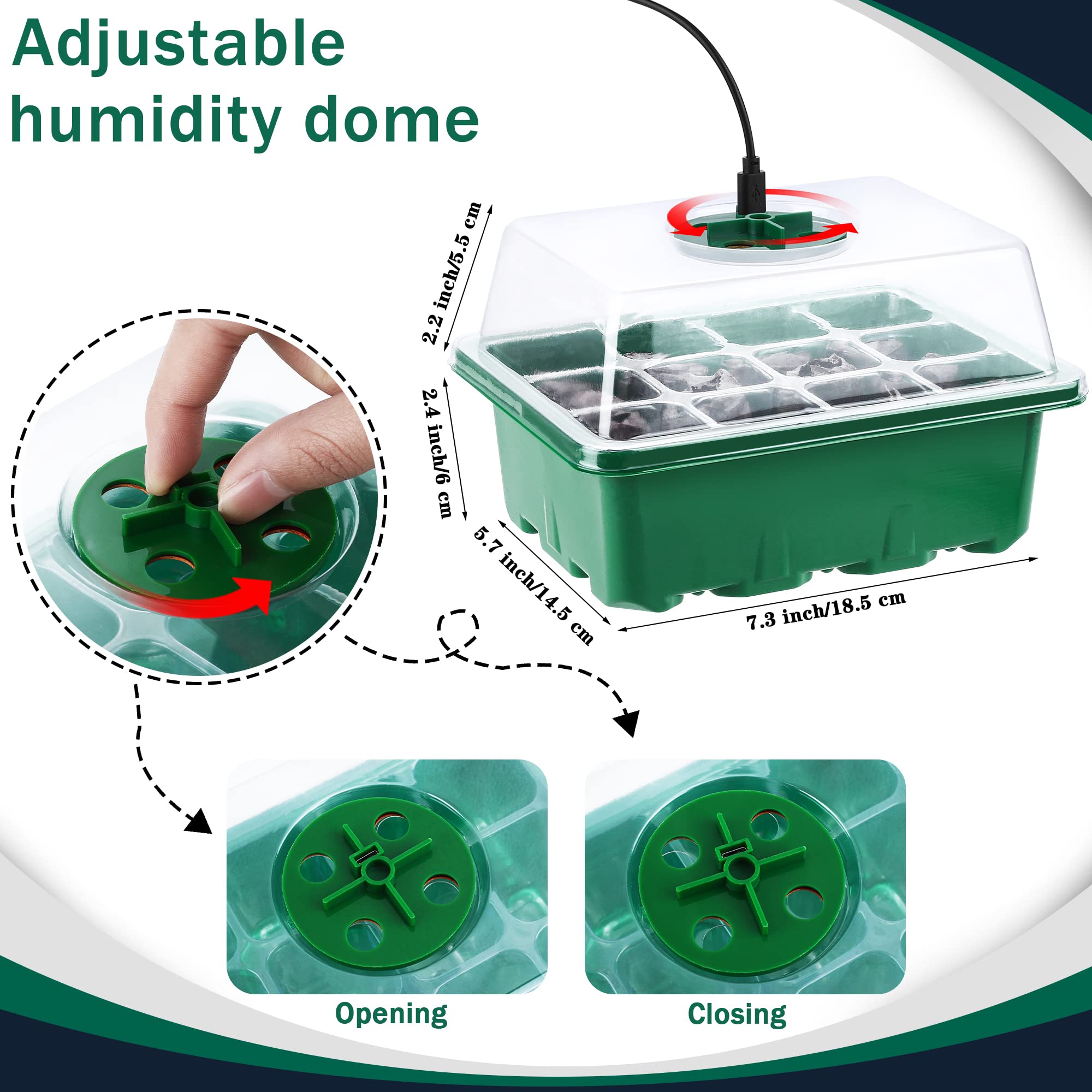 Hahood humidity dome vents help maintain optimal moisture for young plants