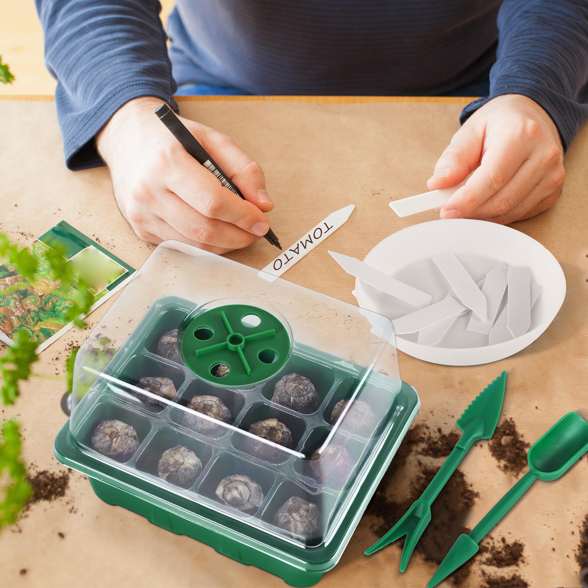 Hahood kit supports herbs, flowers, and vegetables indoors or outdoors