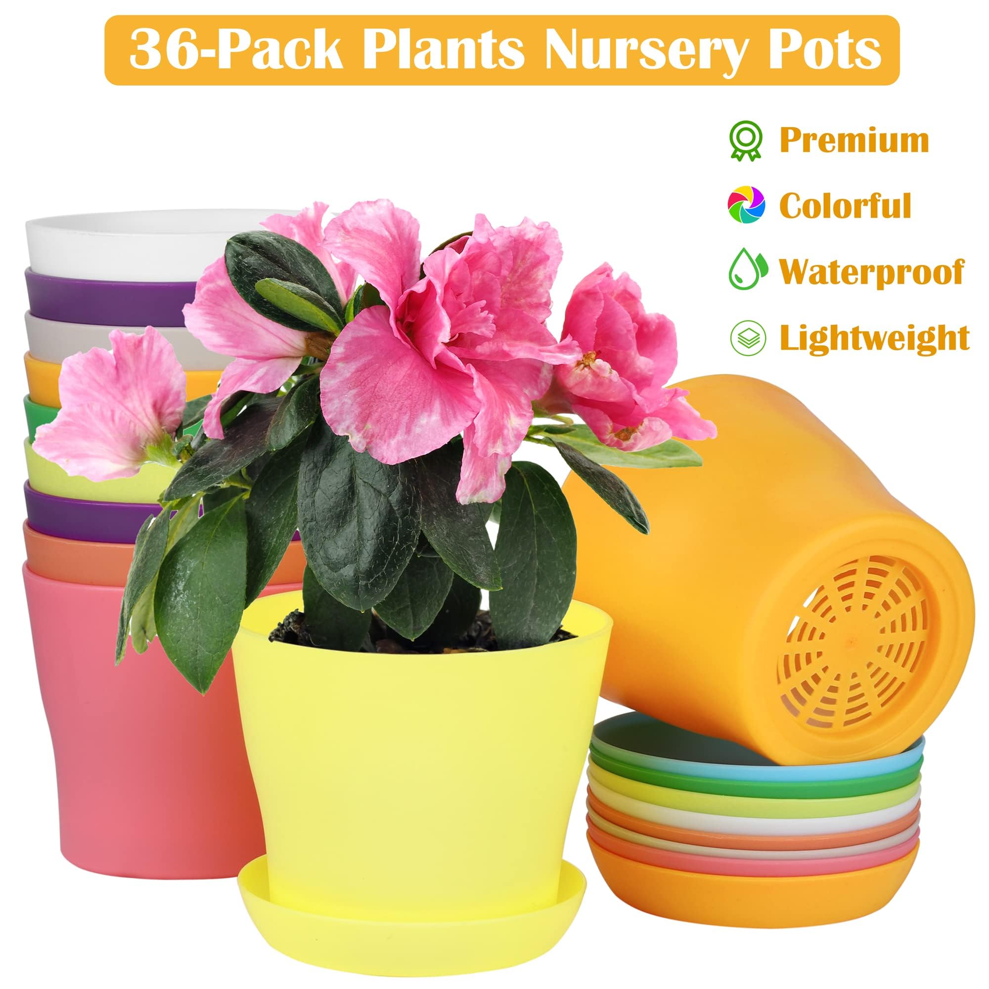 Hahood resin plastic seedling pots are lightweight and durable