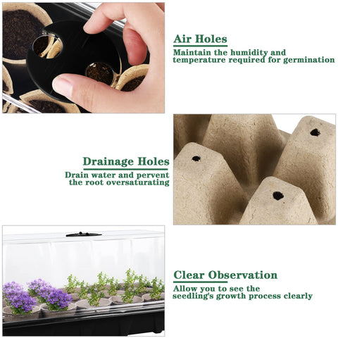 Hahood round peat cups support gentle seedling development and soil drainage.